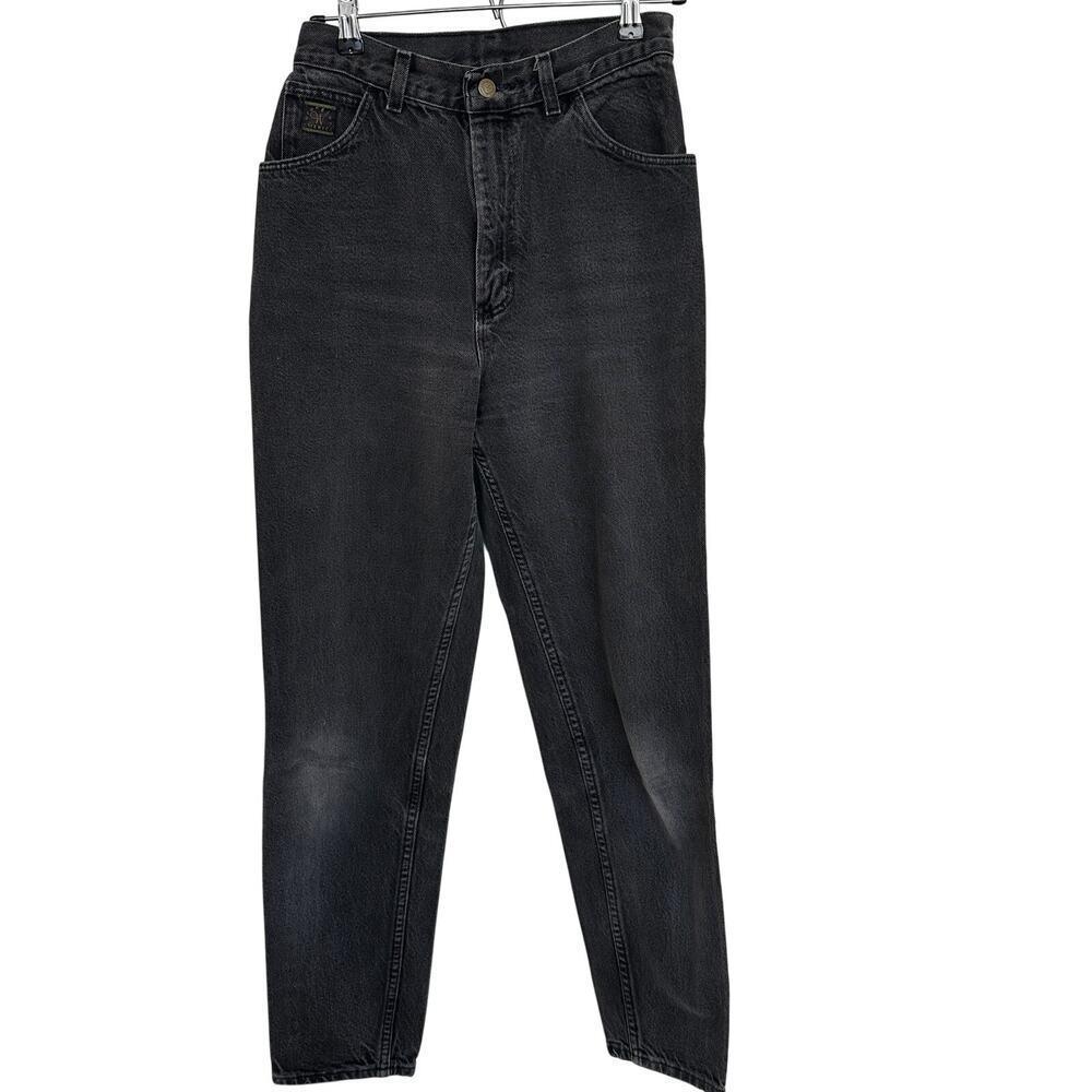 Vintage Wrangler Women Black High-Waisted Straight-Leg, Size 10 Medium, EUC